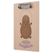 Cute happy potato springtouw cartoon klembord (Links)