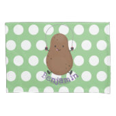 Cute happy potato springtouw cartoon kussensloop (Voorkant)