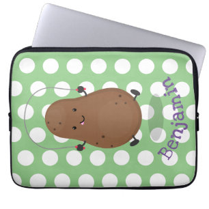 Cute happy potato springtouw cartoon laptop sleeve
