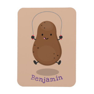 Cute happy potato springtouw cartoon magneet