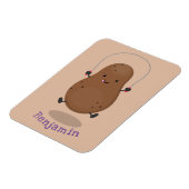 Cute happy potato springtouw cartoon magneet (Linkerzijde)