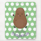 Cute happy potato springtouw cartoon muismat (Voorkant)