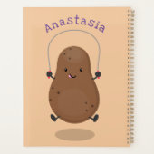 Cute happy potato springtouw cartoon planner (Achterkant)