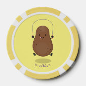 Cute happy potato springtouw cartoon poker chips (Achterkant)