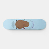 Cute happy potato springtouw cartoon skateboard (Horizontaal)