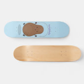 Cute happy potato springtouw cartoon skateboard (Horizontaal)