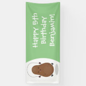 Cute happy potato springtouw cartoon spandoek (Verticaal)
