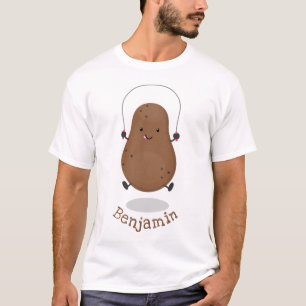 Cute happy potato springtouw cartoon t-shirt