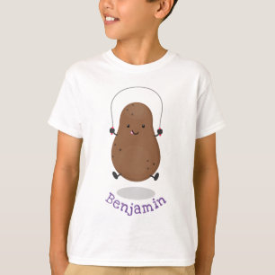 Cute happy potato springtouw cartoon t-shirt