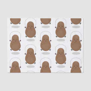 Cute happy potato springtouw cartoon tissuepapier