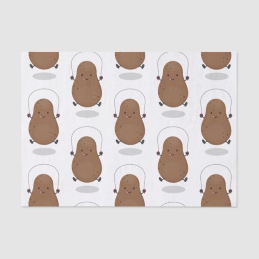 Cute happy potato springtouw cartoon tissuepapier (Voorkant)