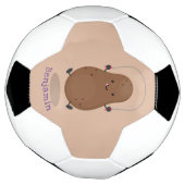 Cute happy potato springtouw cartoon voetbal (Gedraaid)