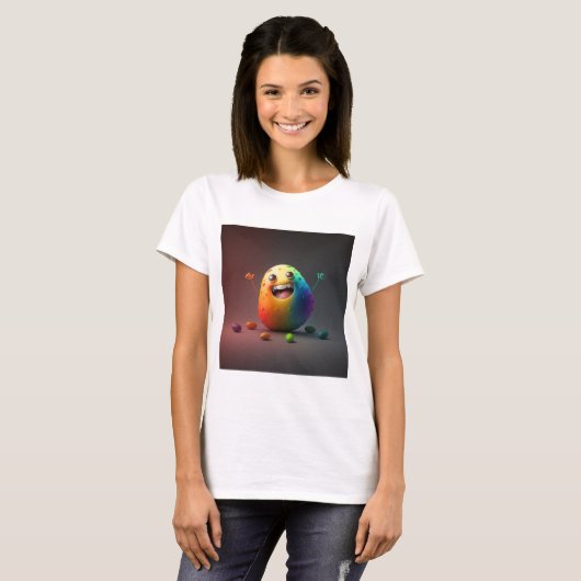 Cute happy potato t-shirt (Voorkant volledig)