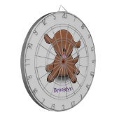 Cute happy puppy cartoon dartbord (Voorkant Links)