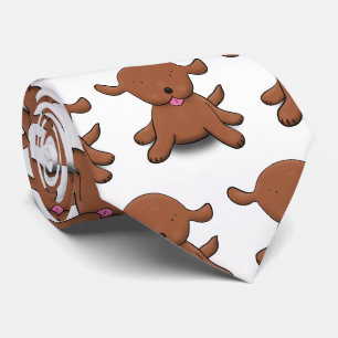 Cute happy puppy cartoon stropdas