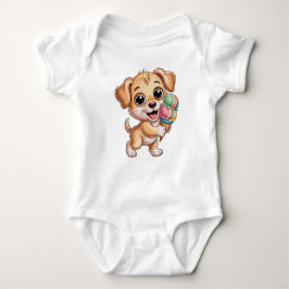 Cute Happy Puppy Dog Romper