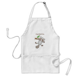 Cute happy raccoon baby illustratie standaard schort
