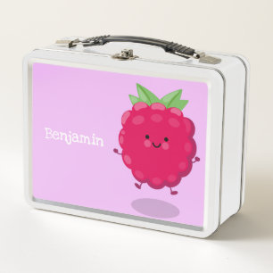 Cute happy raspberry cartoon illustratie