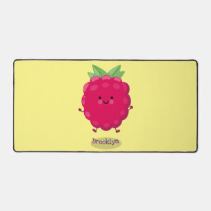 Cute happy raspberry cartoon illustratie bureaumat