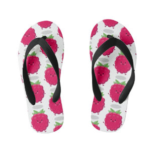 Cute happy raspberry cartoon illustratie kinder teenslippers