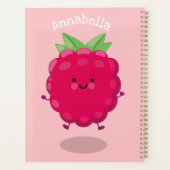 Cute happy raspberry cartoon illustratie planner (Achterkant)