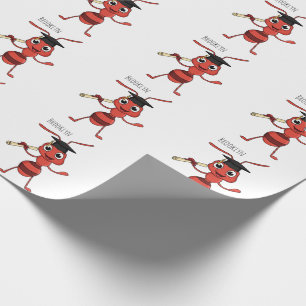 Cute happy red ant cartoon cadeaupapier