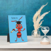 Cute happy red ant cartoon fotoplaat (Zijkant)