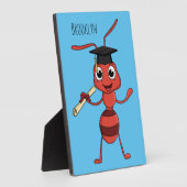 Cute happy red ant cartoon fotoplaat (Zijkant)