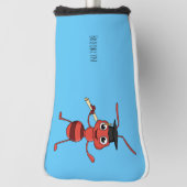 Cute happy red ant cartoon golfheadcover (Draai 90)