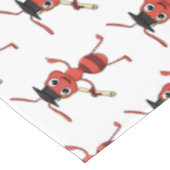 Cute happy red ant cartoon tafelkleed (Gekanteld)