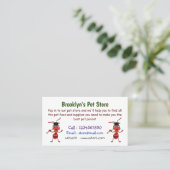 Cute happy red ant cartoon visitekaartje (Staand voorkant)