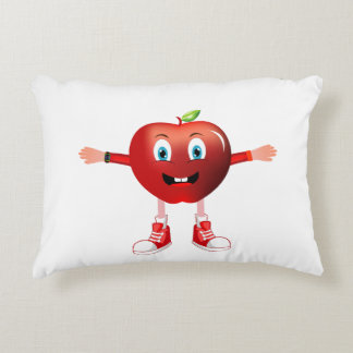 Cute Happy Red Apple Cartoon Blanket for Kids Accent Kussen