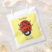 Cute happy red ladybug cartoon afbeelding bedankzakje (Geknipt)