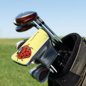Cute happy red ladybug cartoon afbeelding golfheadcover (Insitu)