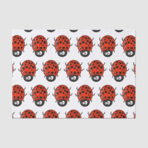 Cute happy red ladybug cartoon afbeelding tissuepapier