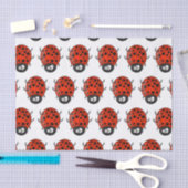 Cute happy red ladybug cartoon afbeelding tissuepapier (Craft)