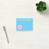 Cute happy roze glaasje donut cartoon post-it® notes (Kantoor)