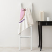 Cute happy roze glaasje donut cartoon sherpa deken (In situ)