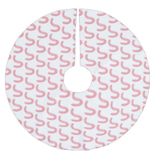 Cute happy roze regenworm cartoon kerstboom rok