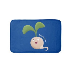 Cute happy seed cartoon illustratie badmat