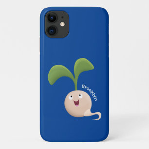 Cute happy seed cartoon illustratie iPhone 11 hoesje