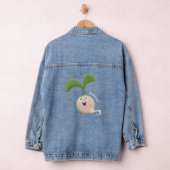 Cute happy seed cartoon illustratie denim jacket (Hangar)