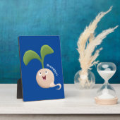 Cute happy seed cartoon illustratie fotoplaat (Zijkant)