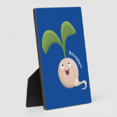 Cute happy seed cartoon illustratie fotoplaat (Zijkant)