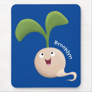 Cute happy seed cartoon illustratie muismat