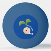 Cute happy seed cartoon illustratie pingpongballen (Achterkant)