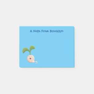 Cute happy seed cartoon illustratie post-it® notes