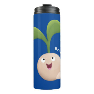Cute happy seed cartoon illustratie thermosbeker