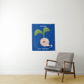 Cute happy seed cartoon illustratie wandkleed (In situ)