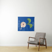 Cute happy seed cartoon illustratie wandkleed (In Situ (horizontaal))